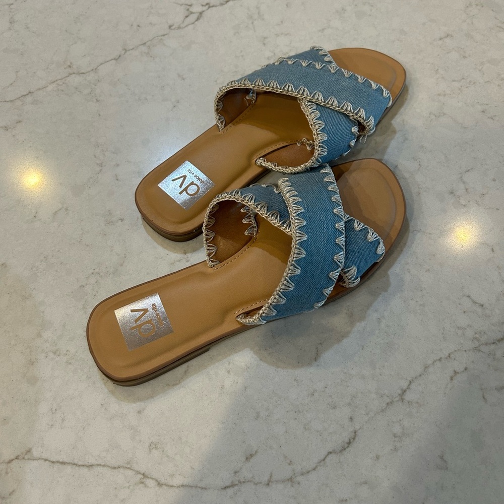 Dolce Vita Blue and Tan Sandals
